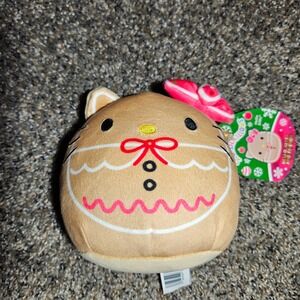 Squishmallows Hello Kitty‎ Gingerbread Christmas Plush 5 Inch Sanrio 2024 New